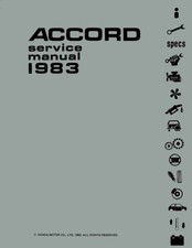 1983 Honda Accord Factory Shop Service Manual