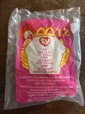 1999 McDonald's Happy Meal Toy TY Teenie Beanie Babies Chip the Cat #12 NEW!!!