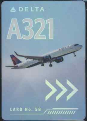 DELTA Airlines Pilot Trading Card A321 #58 Airbus A321NEO | eBay