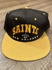 Vintage New Orleans Saints Drew Pearson Companies Team NFL SnapBack Hat