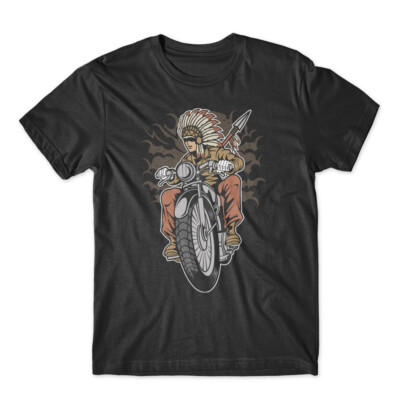 Indian Native Biker T-Shirt 100% Cotton Premium Tee NEW