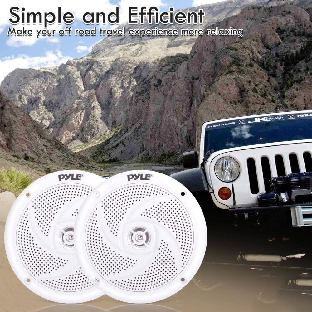 Marine Speakers 4 Inch 2 Way Waterproof and Weather Resistant Outdoor