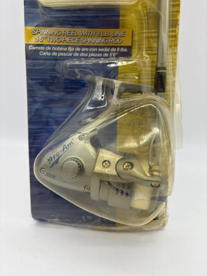 Kit de pesca completo sellado Shakespeare caña giratoria y carrete aparejos ganchos señuelos Foto 2 de 4