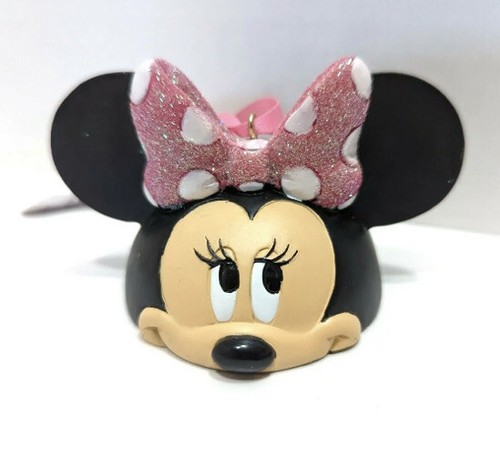 Disney Parks Store Minnie Mouse Ear Hat Ornament Holiday Christmas Pink Bow NEW - Picture 2 of 5