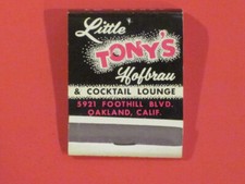 Little Tonys Hofbrau Matchbook - Full!  Oakla...