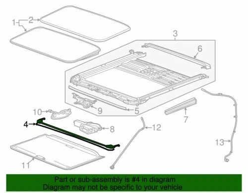 Conjunto de deflector de viento techo corredizo GM Cadillac Chevrolet GMC 2014-2018 OEM NUEVO 84242945 Foto 2 de 3