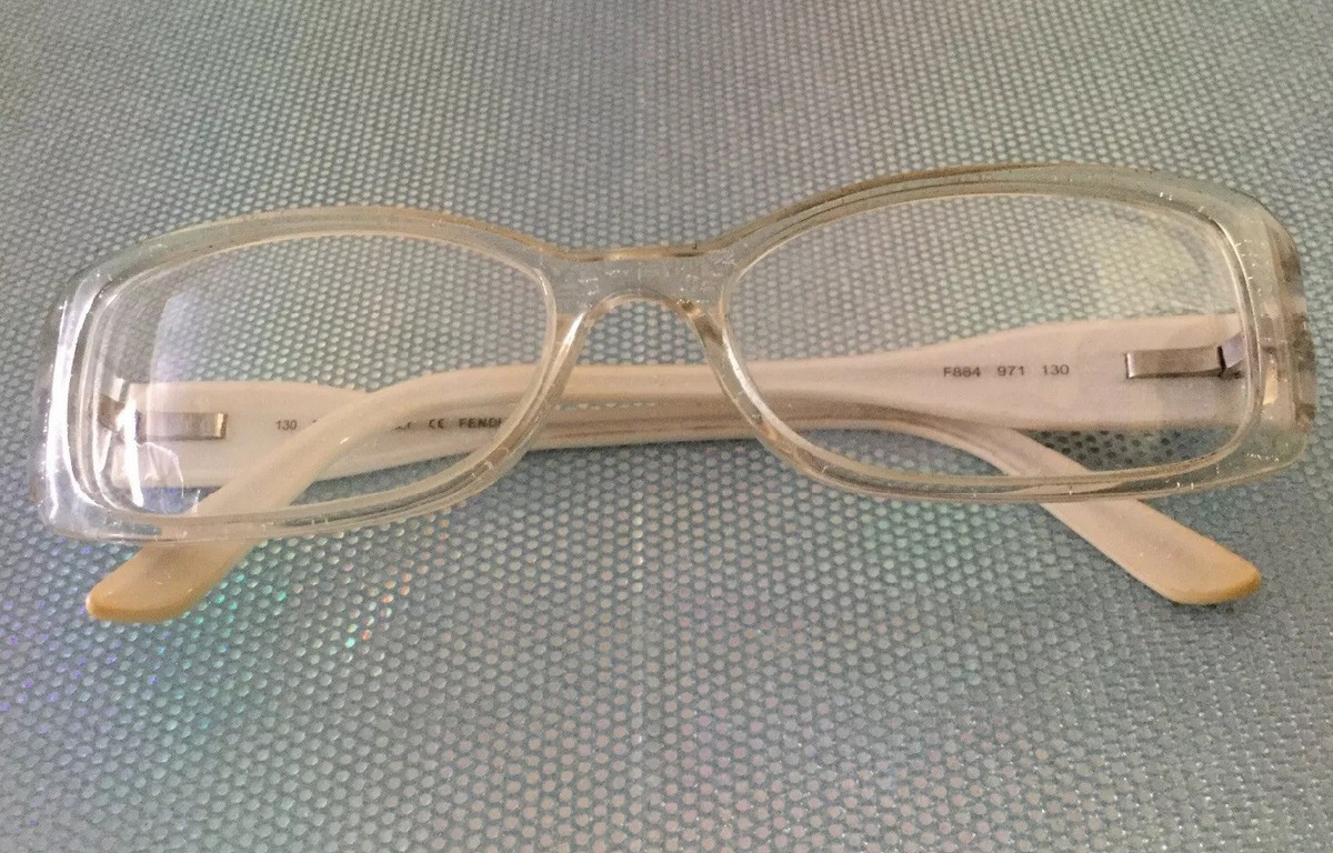 AUTHENTIC FENDI F884 971 51/17/130 CLEAR BEIGE EYEGLASSES Rx 