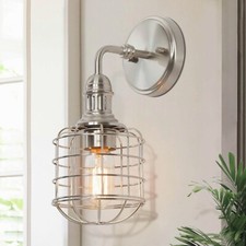 LNC Classic 5.5-in 1-Light Polished Nickel LED Transitional Vanity Light