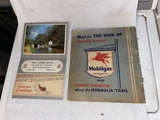 Vintage 1935 And 1950 Mobiloil Mobil Gasoline Calendars