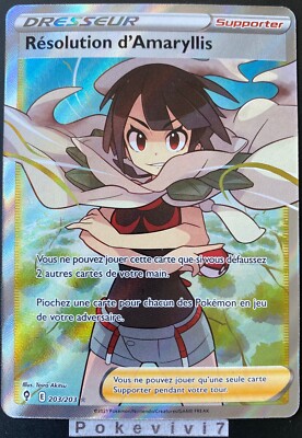 Pokemon Karte AMARYLLIS RESOLUTION 203/203 FA Full Art EB07 FR NEU