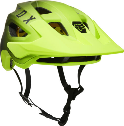 Fox Racing Mens Speedframe MIPS Bike Helmet (Black/Yellow) 26712-019 - Afbeelding 1 van 11