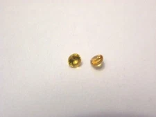 Sapphire yellow  gemstones faceted 3mm round pair Songea accent stones