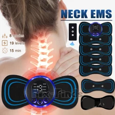 Mini Electric Neck Massager Pad Blood Circulation Muscle Stimulator Pain Relief