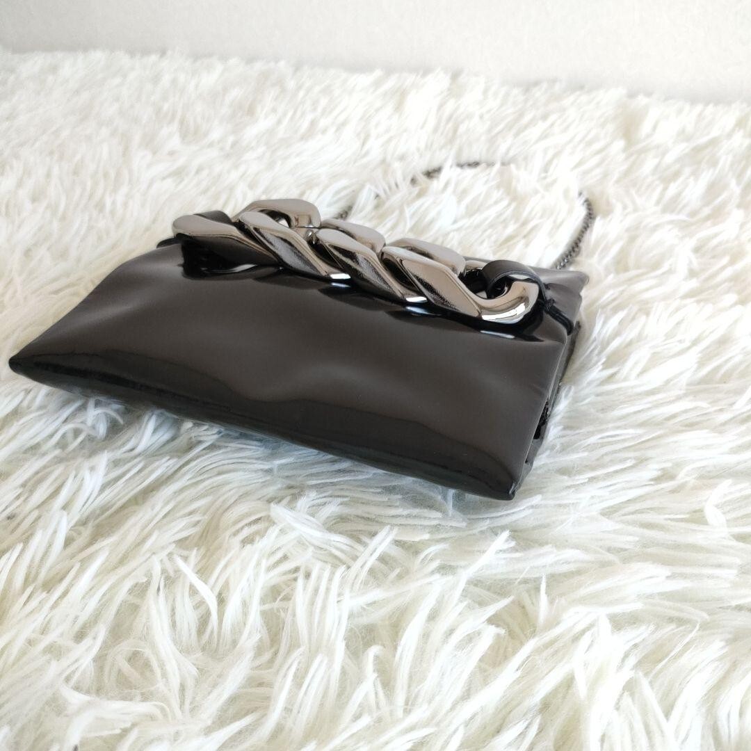 Givenchy Infinity Chain Handle Black Leather Bag … - image 2