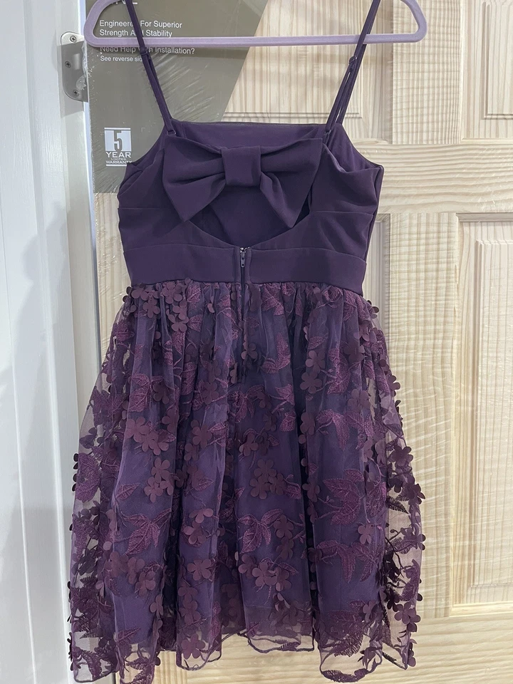 Juniors Purple Homecoming Dress Size 3 - Image 2 of 3