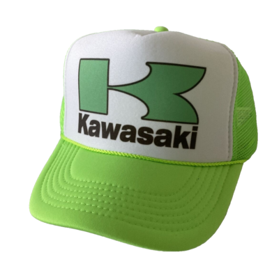 Vintage Kawasaki Motorcycle Trucker Hat Adjustable snapback Hat