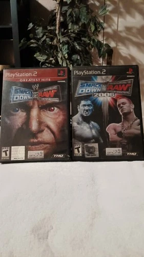 WWE Smackdown Vs Raw 2004 2005 PlayStation 2 Game Bundle Tested Working CIB