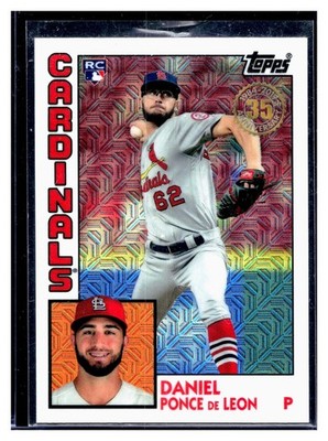 2019 Topps T84-47 Daniel Ponce de Leon 84 Chrome Silver Pack Mojo SP Parallel RC