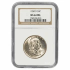1950D Franklin Half Dollar 50C PCGS MS 64 FBL