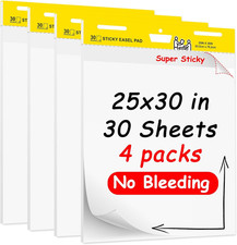 Post-it Super Sticky Easel Pad,25 in x 30 Self Stick Flip 25 30, White