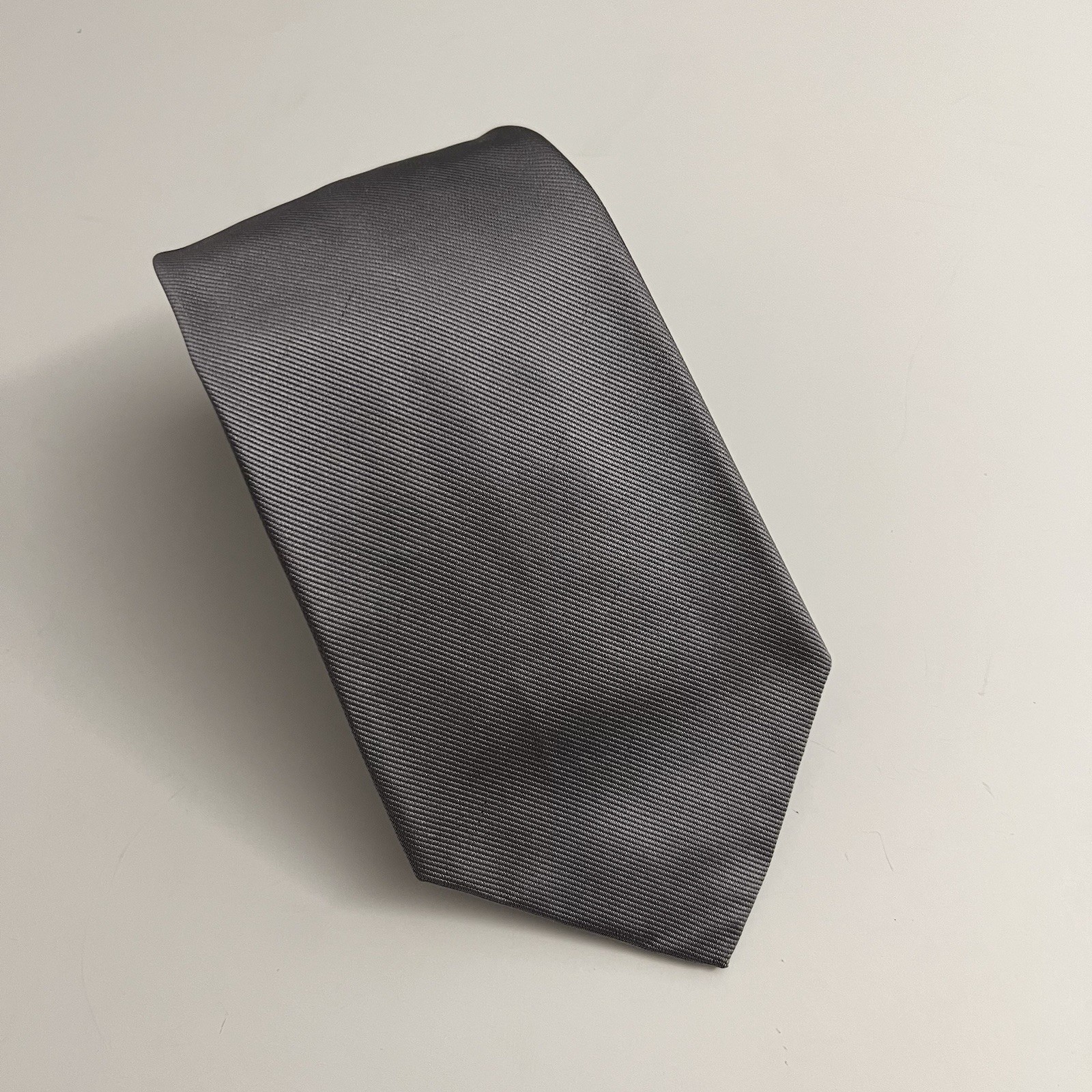 Brooks Brothers Makers USA Solid Silver Gray Silk… - image 2
