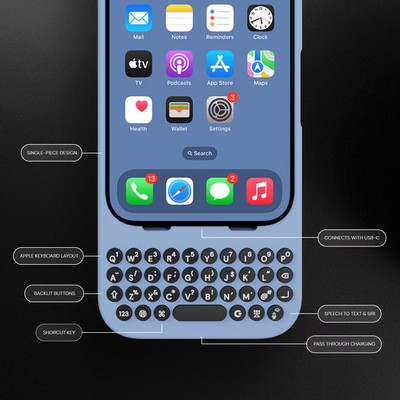 iPhoneアクセサリー Clicks Keyboard for iPhone 16 Pro Onyx Clicks