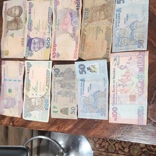 Nigeria & Bahrain Banknotes 1000, 500, 200, 100, 50 Naira 2014-2017, 1 Dinar