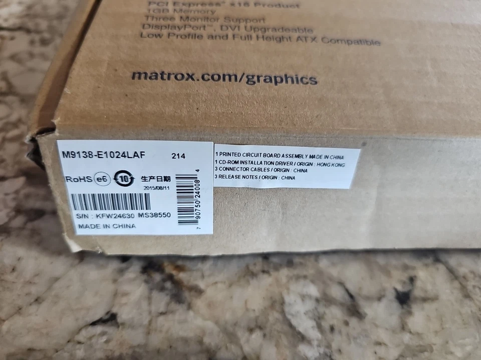 Matrox M9138-E1024LAF Graphic Display Card in Box M9138 Low-Profile PCIe x16 X3 - Image 2 of 4