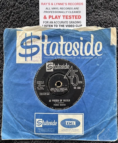 Prince Buster 30 Pieces Of Silver / Everybody Ska 7'' Vinyl 1964 TESTED VG VIDEO