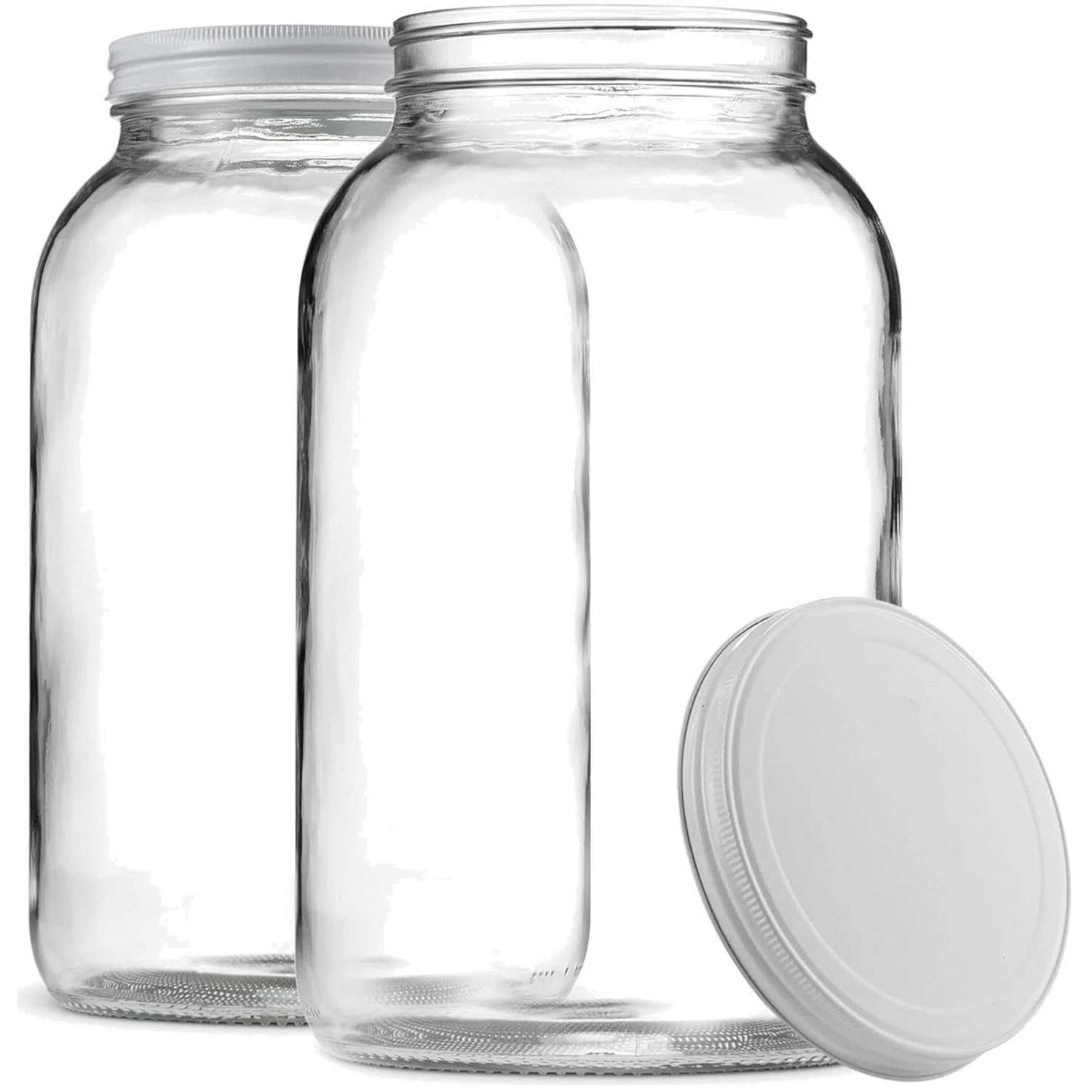 Stylish 1 Gallon Glass Jars with Screw Lids - Perfect for Sun Tea or Fermenting