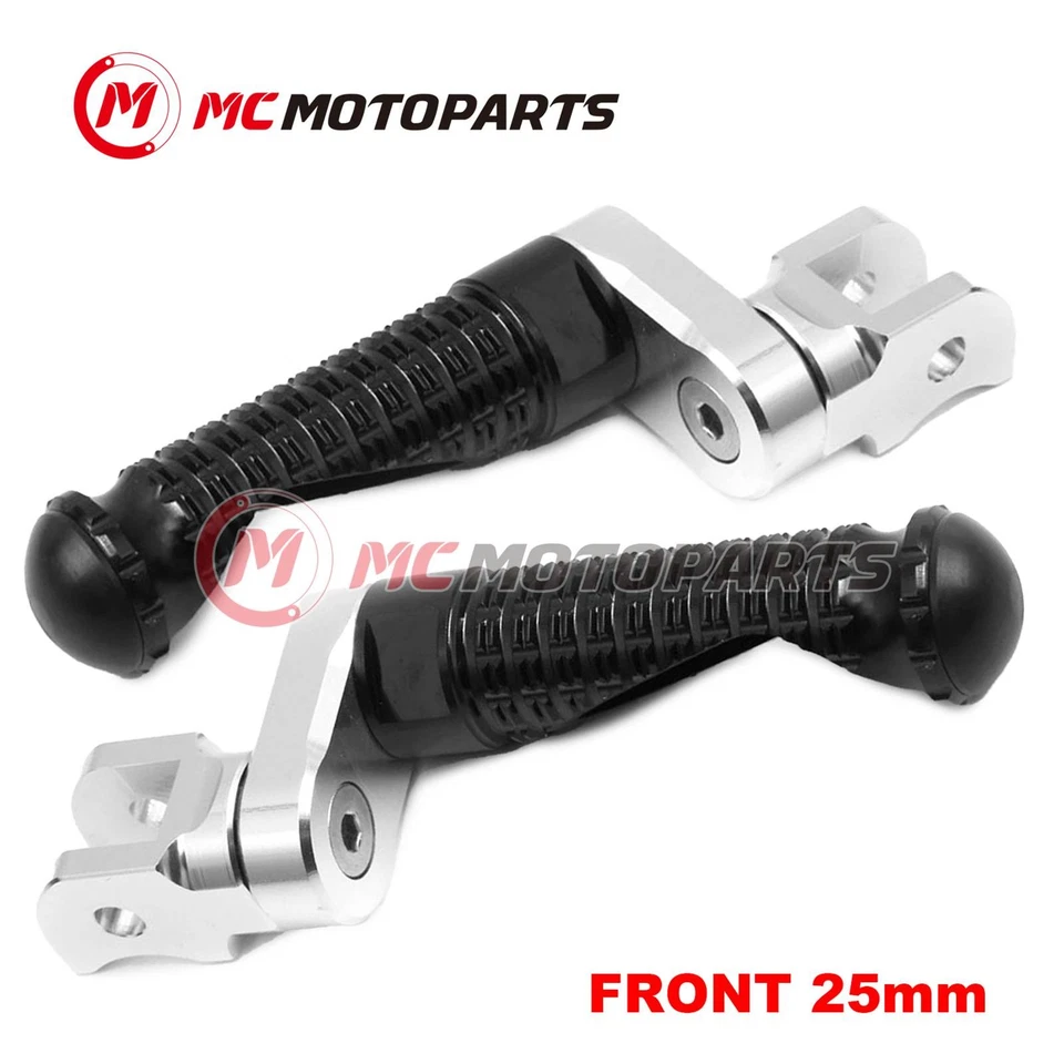 For Triumph Speed Four 02-05 04 03 MPRO 25mm Extended BLACK Front Foot Pegs - Image 2 of 4