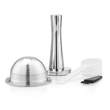 Stainless Steel Refillable Capsules Reusable Coffee Pods Compatible for N-esp...