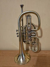 Soviet Trumpet Cornet USSR Musical Wind Instrument Horn Mouthpiece Vintage