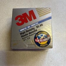 3M High Density 3.5" Diskettes 10 Pack IBM Formatted DS HD Floppy Disks NEW NOS