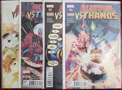 2014 Marvel Deadpool vs Thanos 1-4 complete set