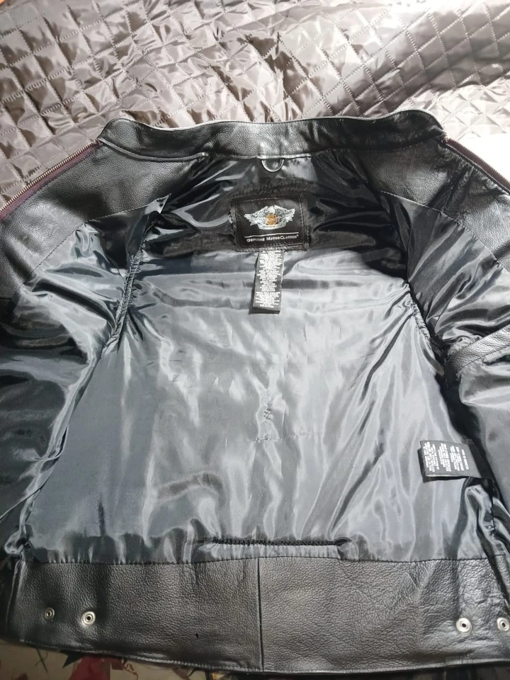 Harley Davidson Men's Passing Link Leather Vest - Image 4 of 4