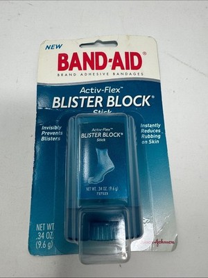 JOHNSON & JOHNSON BAND AID BLISTER BLOCK STICK ACTIV-FLEX FEET FOOT