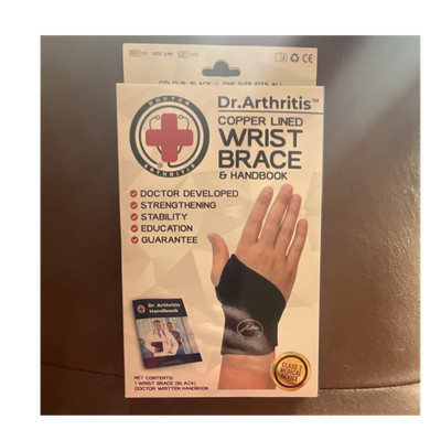 Dr.Arthritis Copper Lined Wrist Brace Handgelenkorthese stützend S 1x