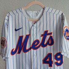 Nike Authentic Issued New York Mets #49 Accardo Elite Pinstripe Jersey Size-44