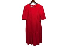 Maggy London Women's Red Structured Sheath Work Dress SZ 12 EUC