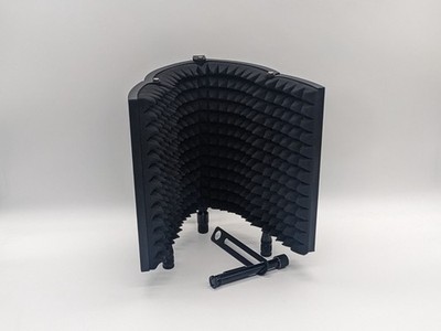 Aokeo AO-504 Studio Aufnahme Mikrofon Isolationsschild Mic Pop Filter schwarz