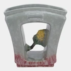 Roseville Artwood Gray 1951 Mid Century Modern Pottery Planter Vase 1051-6