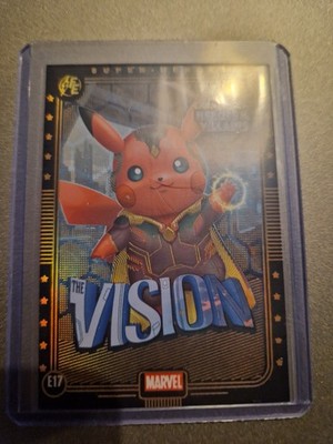 Pokemon Pikachu Cosplay Heroes & Villains Holo Karte E17 Gold Vision 