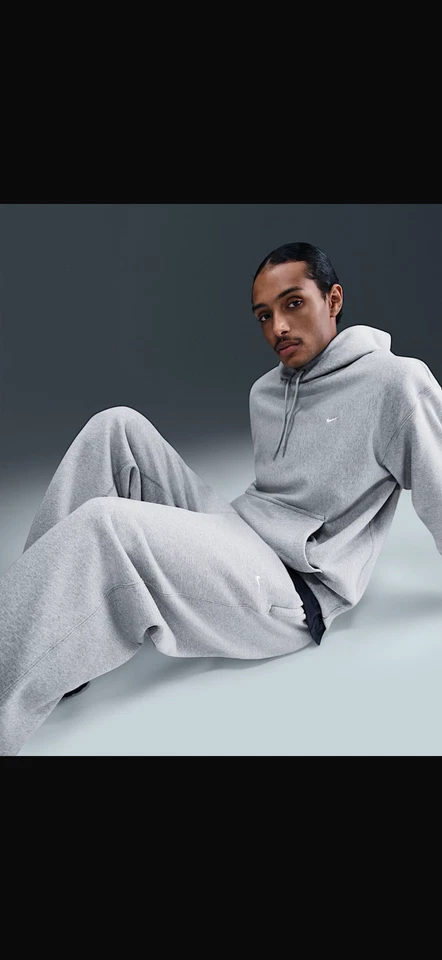 Men's Nike Solo Swoosh Open-Hem Fleece Joggers Straight Leg Trousers  S To XL - Image 2 of 4