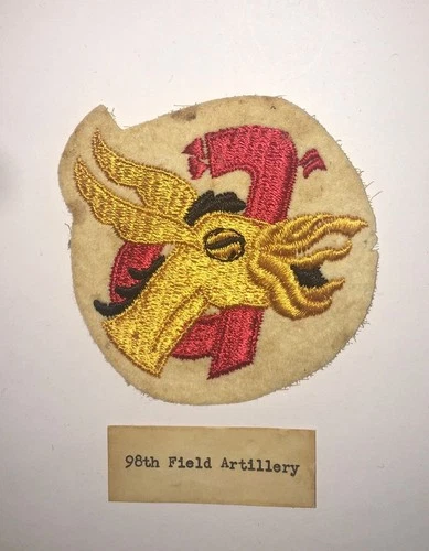 WW1  98th Field Artillery  U.S.  Shoulder Patch. Military.