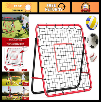 Adjustable 4x4 Ft Sport Rebounder Net for Soccer, Baseball, Volleyball & Softbal
