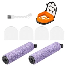 E.LUO Vacuum Brush RollKit with Strainer Filter Cotton for Shark WD100WD101WD200
