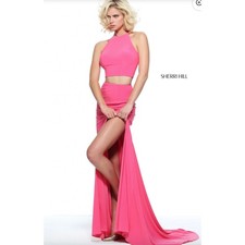 Pink Sherri Hill Two Piece Dress Size 8 