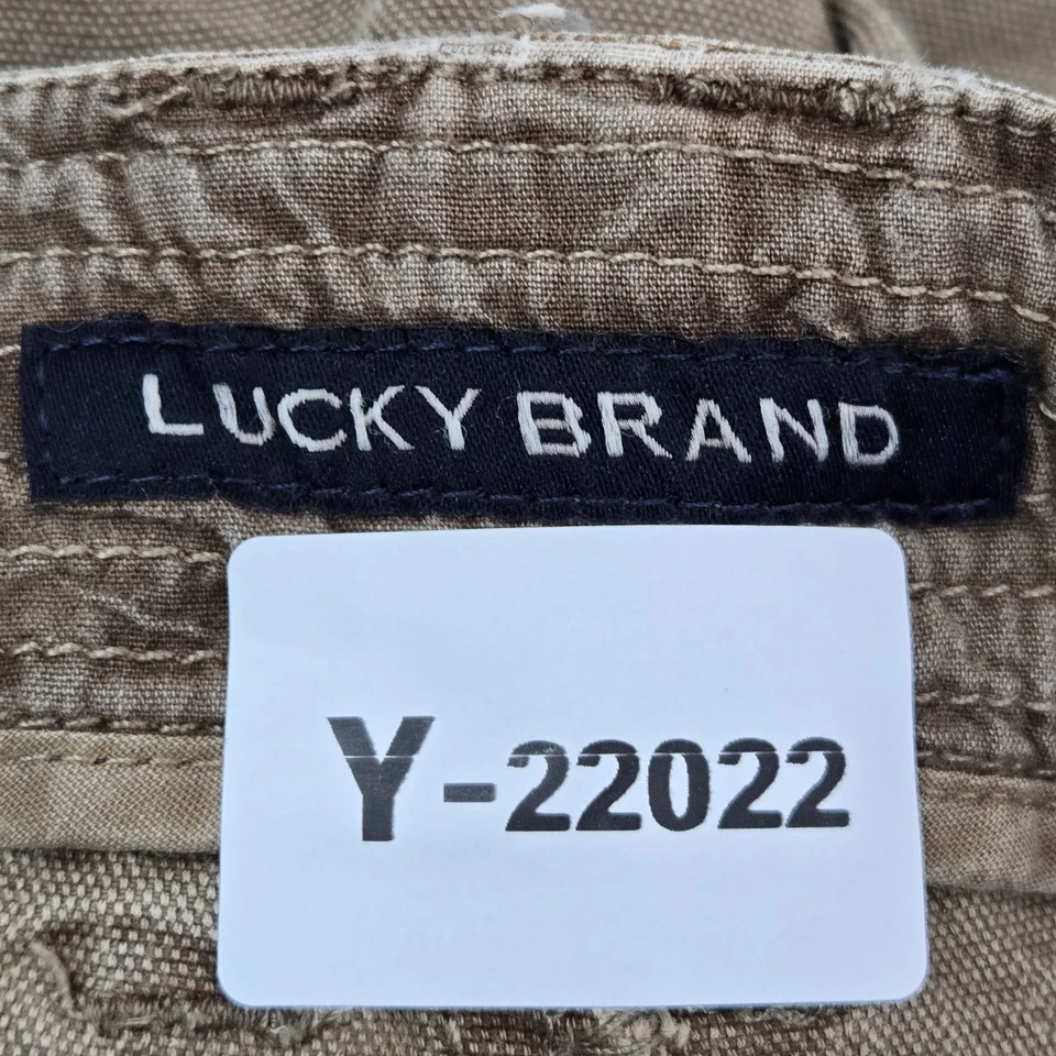 Lucky Brand Men Shorts 34 Brown Cargo Gorpcore Button 8" Inseam Outdoor Y2K - Image 2 of 4