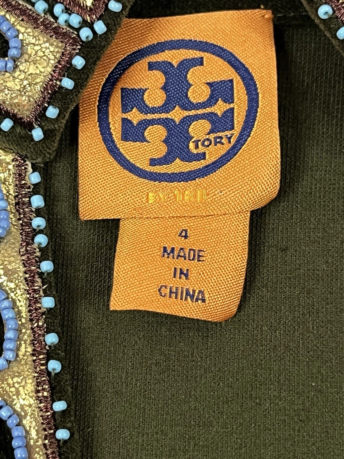 Tunica Tory Burch taglia 4 manica lunga verde effetto vellutato usata in ottime condizioni